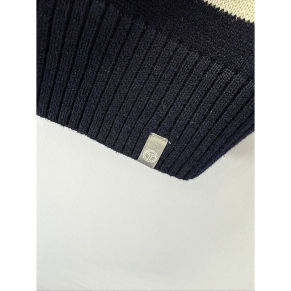 T‎ by Talbots 2023 Sweater Sz XLp Petite Striped Mock Neck Pullover Cotton Blend - Picture 6 of 9